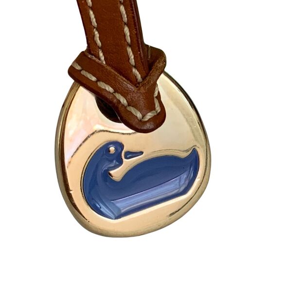 Dooney & Bourke Green and Pink Logo Polkadot Canvas Shoulder Bag - Picture 3 of 13